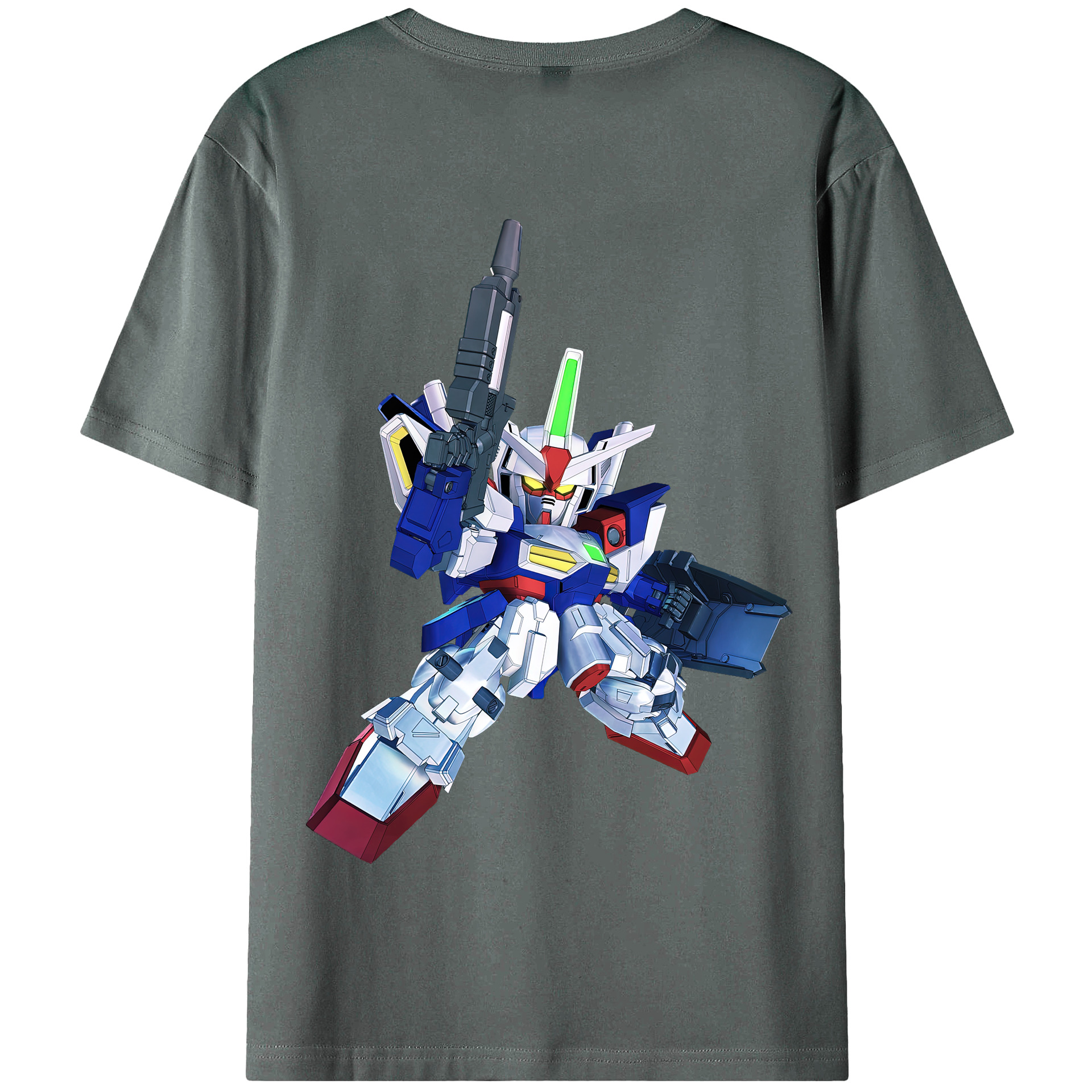（画像用） 機動戦士ガンダム Mobile Suit Gundam 綿100％半袖Tシャツ（背面プリント）